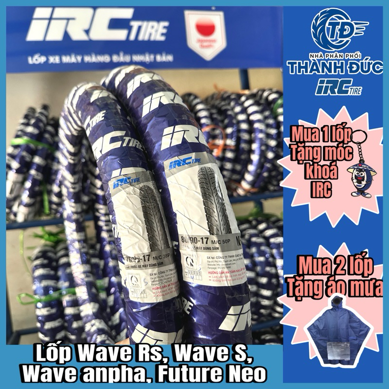 [Khuyến mại] (Vỏ) Lốp xe máy cao cấp IRC NR69 dùng cho các dòng xe Wave RS, Future Neo, Blade