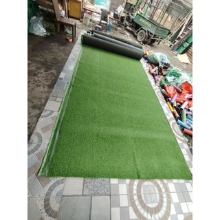 Combo 25 mét vuông - Khổ 2m x 12.5md - Thảm cỏ nhân tạo sợi kim 2cm đế bạt không rơi bột đen