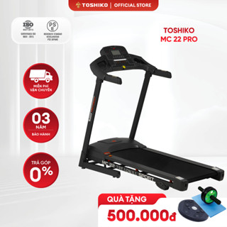 Máy chạy bộ thể dục thể thao tại nhà Toshiko MC22 Pro, giúp tăng cơ giảm mỡ, rèn luyện sức khỏe, bảo hành 3 năm