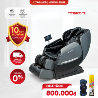 [ Con lăn 4D] Ghế massage toàn thân Toshiko T9 công nghệ con lăn 4D di chuyển mới giúp thư giãn tại nhà