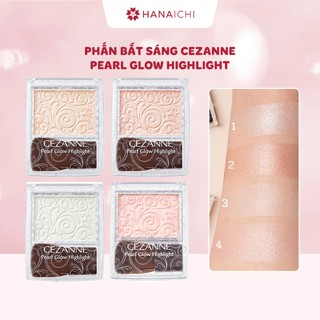 Phấn bắt sáng Cezanne Pearl Glow Highlight kèm cọ 2,4g - Nội địa Nhật