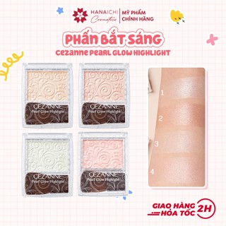 Phấn bắt sáng Cezanne Pearl Glow Highlight kèm cọ 2,4g - Nội địa Nhật