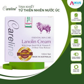 Kem Dưỡng Da Mỡ Cừu CARELINE Lanolin Cream Giúp Dưỡng Ẩm  Cung Cấp Vitamin Giúp Da Khỏe Mạnh Hơn - Hộp 100ml