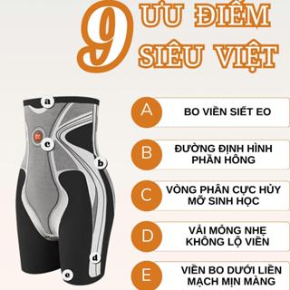 Quần gen định hình lượng tử QG10 quần gen nịt bụng giảm mỡ bụng nâng mông siết đùi cạp cao, chất liệu spandex Melody