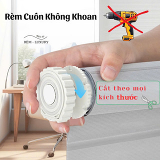  Rèm cuốn không khoan  LOẠI MỘT  Rèm cửa sổ phòng ngủ phòng khách chất liệu sợi vải phủ nhựa cản sáng 100% 