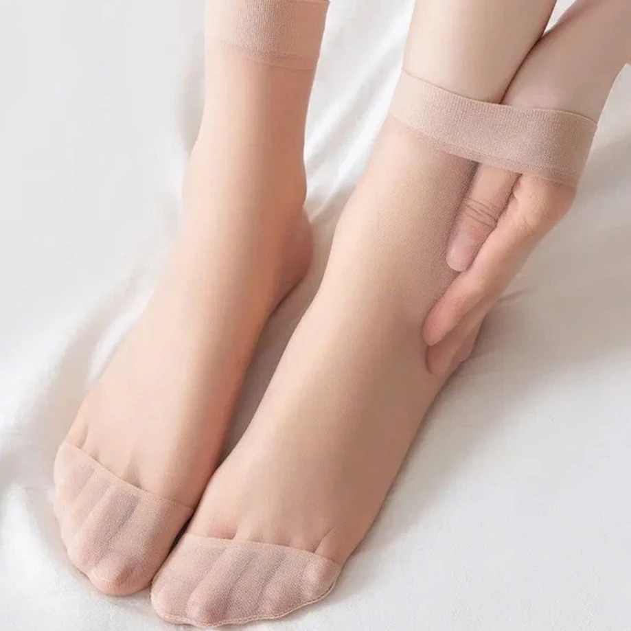 [Set 10 Đôi] Tất Da Chân Siêu Mỏng, Siêu Dai, Chống Nắng Co Giãn Tốt, Vớ Nữ Đi Nắng