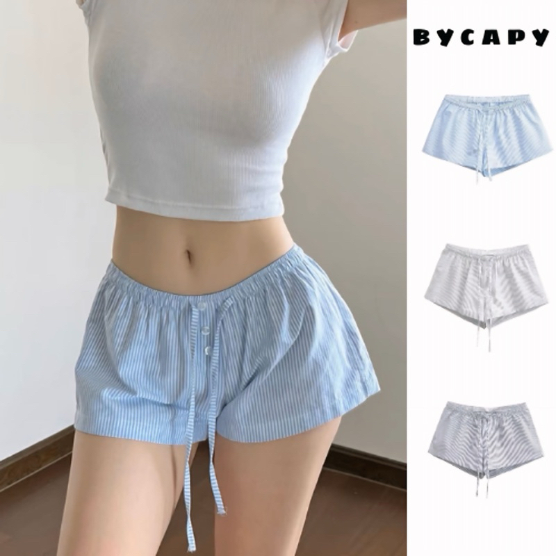 Quần Đùi Nữ Ngắn Dây Rút Quần Short Sexy Mặc Nhà Ngủ Mặc Đi Biển Cạp Chun Thấp Thoải Mái Thoáng Mát BYCAPY