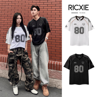 Áo Thun RICXY From Rộng "số 80"chất liệu Bóng Thái Cao Cấp Top Cổ Tròn Nam Nữ Unisex Menswear