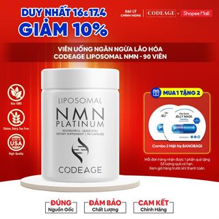 Viên uống hỗ trợ ngăn ngừa lão hóa kéo dài tuổi thọ và trẻ hóa làn da Codeage Liposomal NMN 90 Viên