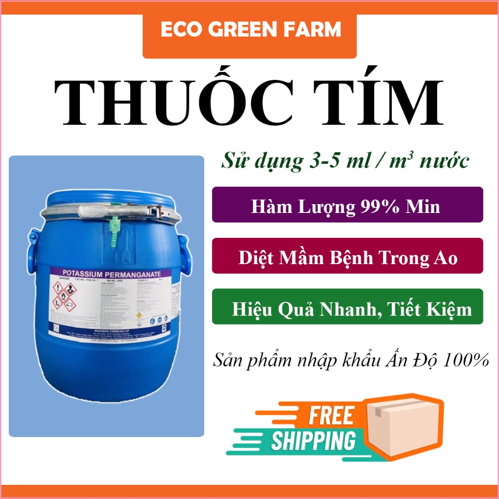 500gr Thuốc Tím Tắm Cá - KMnO4 99% Ấn Độ