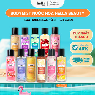 Xịt Thơm BodyMist Hương Nước Hoa Hella Beauty 250ml lưu hương lâu, an toàn cho da nhạy cảm