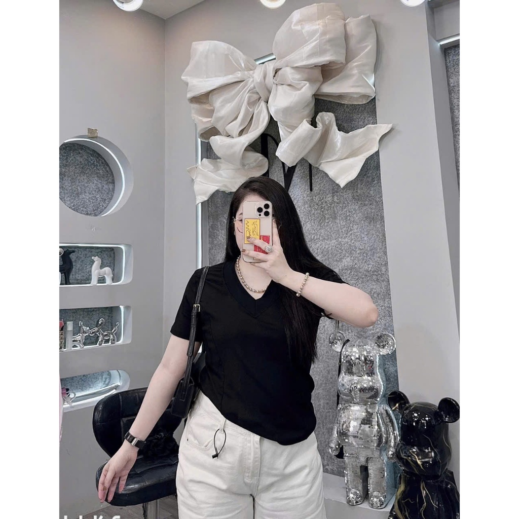 Áo Thun Nữ Bigsize 55–90kg Cổ Tim/Cổ Tròn Tay Ngắn Chất Borip Lụa Co Giãn Mềm Mại AT9006 – 2KJeans | BigBuy360 - bigbuy360.vn