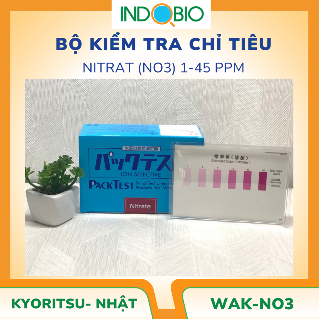[HÀNG CÓ SẴN] PACK TEST NITRATE (NO3) BỘ TEST NITRATE TRONG NƯỚC THẢI 0-45 PPM KYORITSU, WAK-NO3, 50