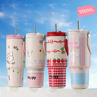  Ly giữ nhiệt Trancy home 900ml có quai xách bình giữ nhiệt inox 316 cao cấp không gỉ sét 