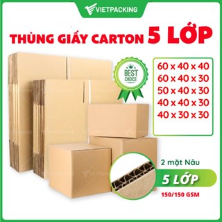 Thùng carton 5 lớp, thùng giấy 5 lớp loại lớn cứng cáp, siêu bền chuyển nhà, lưu kho hàng hóa