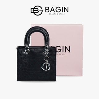 Túi Xách Nữ Fullbox Dáng Vuông Bagin Da Trơn Lì Tặng Kèm Charm Và Dây Đeo Chéo Chống Thấm Nước GY-879
