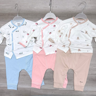  Bộ quần áo Avaler cài lệch sơ sinh chất liệu sợi tre 