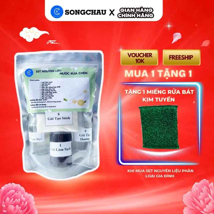 Bột pha nước rửa chén 20L SONGCHAU hương Chanh