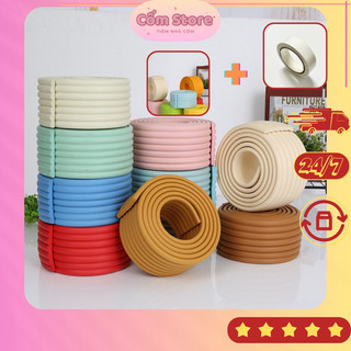 Dải băng xốp bọc cạnh bàn, dán gương cao su kiểu W - Có sẵn keo - Chống va đập, an toàn cho bé