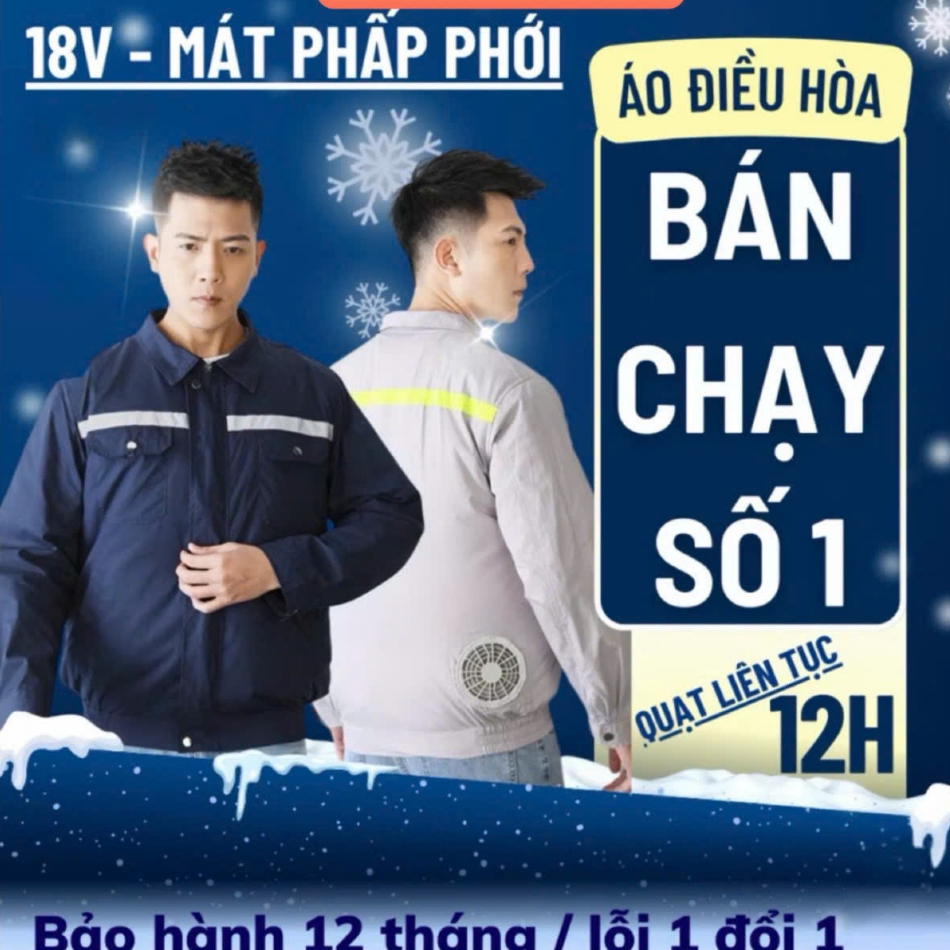 Áo quạt điều hoà Nhật Bản, Chính hãng công ty mát lạnh mùa hè, TẶNG KÈM ĐÁ KHÔ KHI MUA CẢ Bộ