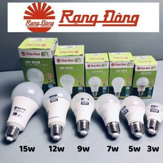 Bóng đèn LED RẠNG ĐÔNG 15w 12w 9w 7w 5w 3w siêu sáng tiết kiệm điện , LED BULB tròn chip SAMSUNG bảo hành 06 tháng