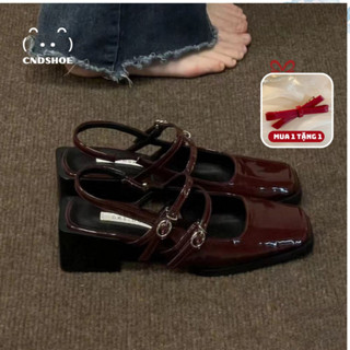 (TĂNG SIZE) Giày Nữ Sandal Slingback Khoét Tim Mũi Nhọn Thời Trang Sang Trọng Thanh Lịch Đế 3cm