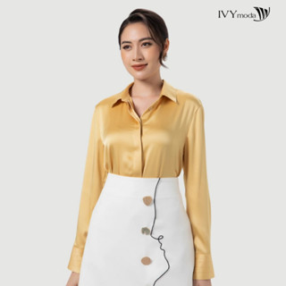 Áo sơ mi tay xếp, Áo công sở nữ IVY moda MS 17M7258