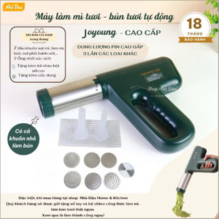 Máy Làm Mì Sợi Cầm Tay Joyoung Tự Động 7 Đầu Khuôn Cao Cấp, Thiết Kế Sang Trọng, Tự Ép Mì Bún Sạch Chỉ Trong 3 Giây.