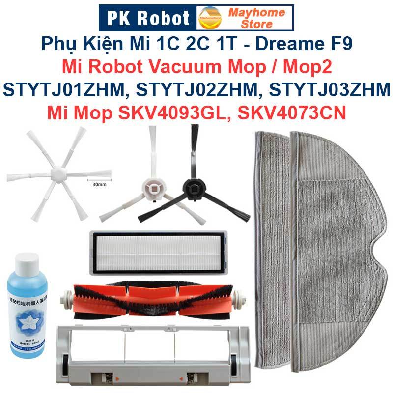 Phụ Kiện Mi 1C 2C 1T Dreame F9 Mi Robot Vacuum Mop/ Stytj01Zhm, Mop2/ Stytj02Zhm/ 03Zhm, Mop Skv4093Gl, Skv4073Cn///
