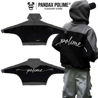 Áo hoodie boxy zip 2 chiều khoác nỉ bông 380gsm chống nắng form rộng unisex local brand pandax