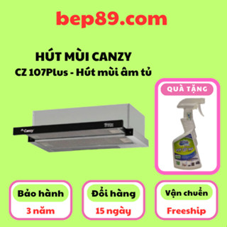 CZ 107Plus / HÚT MÙI ÂM TỦ CANZY / Hút khử bằng than hoạt tính / Lẫy cài inox chống cháy