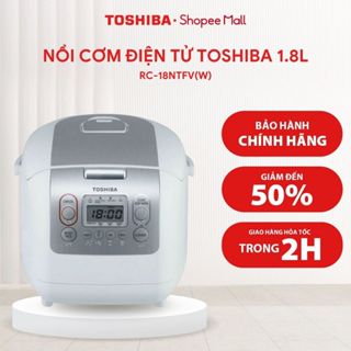 Nồi cơm điện tử Toshiba 1.8L RC-18NTFV(W) - Hàng chính hãng, bảo hành 12 tháng |HỎA TỐC HCM|