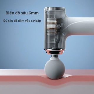 Máy Massage Cầm Tay Mini 4 Đầu 6 Chế Độ - Công Nghệ AI Cảm Biến Lực Nhấn Giúp Giảm Đau Mỏi, Giãn Cơ