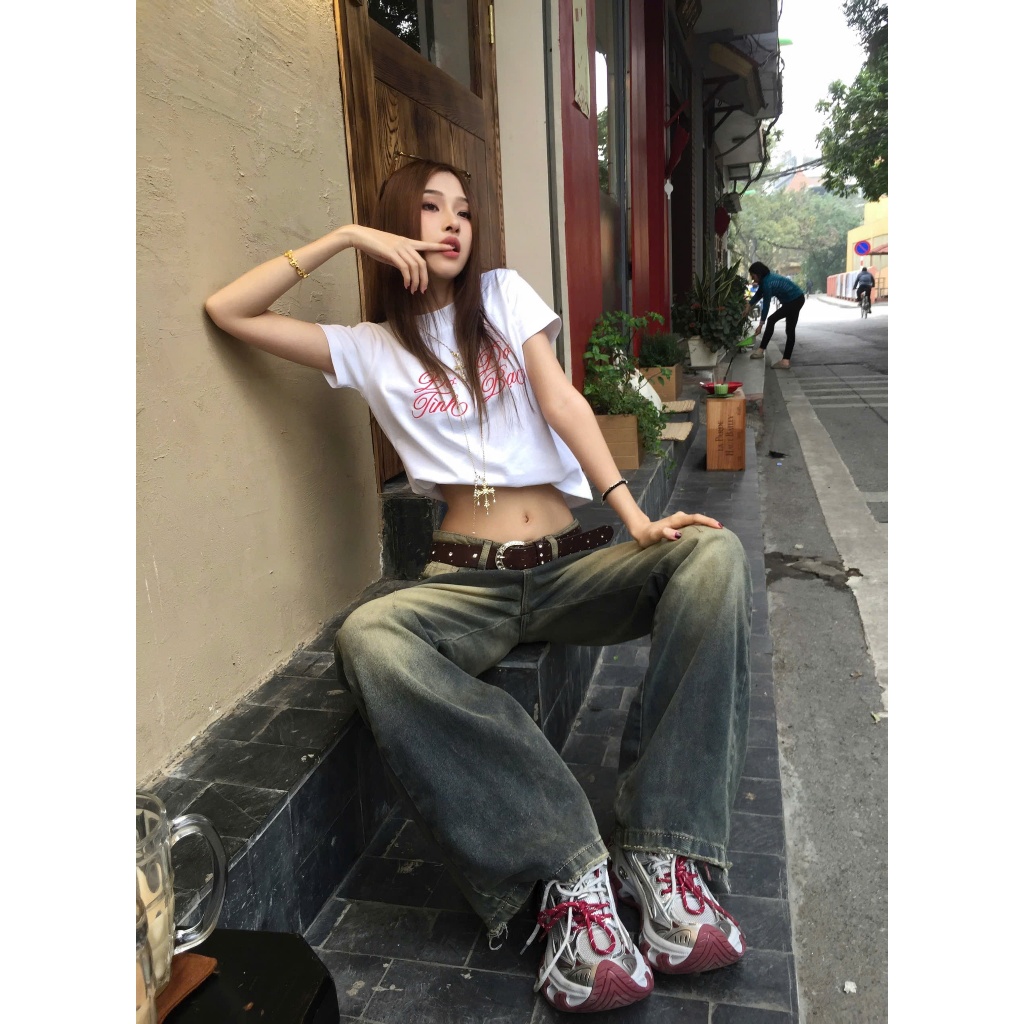 LOE GRIND FLARED JEANS WASH VER 1 - Quần jeans ống loe wash Whose Studio 1756 | BigBuy360 - bigbuy360.vn