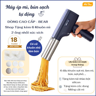 MÁY LÀM MÌ TƯƠI BEAR - BÚN TƯƠI - MÁY LÀM MỲ SỢI TỰ ĐỘNG CẦM TAY BEAR - HÀNG CHÍNH HÃNG BẢO HÀNH 18 THÁNG - CÓ HDSDTHÁNG