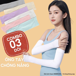 Combo 3 găng tay chống nắng UNDERCOOL, trơn cotton thoáng mát, gọn nhẹ, chống tia cực tím ,có lỗ xỏ ngón OT01 CB04