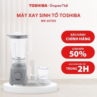 Máy xay sinh tố Toshiba MX-60T(H) - 2 cối - 1.5L - Hàng chính hãng, bảo hành 12 tháng |HỎA TỐC HCM|