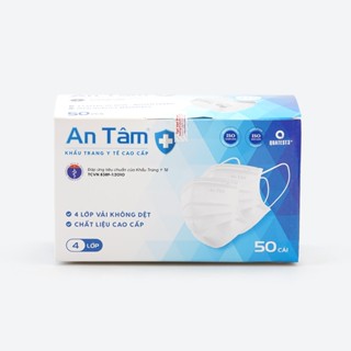 [Choice] Khẩu trang y tế An Tâm TVP-7 4 lớp vải không dệt, cao cấp, thùng 500 cái