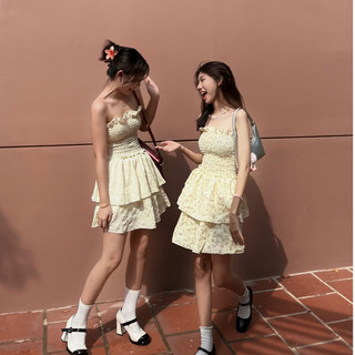 Đầm ống hoa nhí bèo xoè