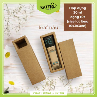 50 hộp giấy kraf dạng rút (size lọt lòng 10x3x3cm)