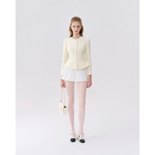  Áo khoác tay dài dáng ôm xoè - Mary jacket - Red Bean 