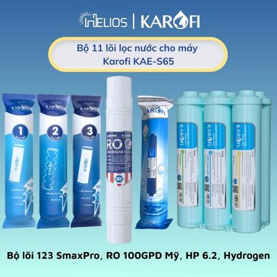 Trọn bộ 11 lõi lọc nước Karofi dành cho máy KAE-S65 (Smax pro,RO Mỹ cắm nhanh, HP 6.2, Nano)
