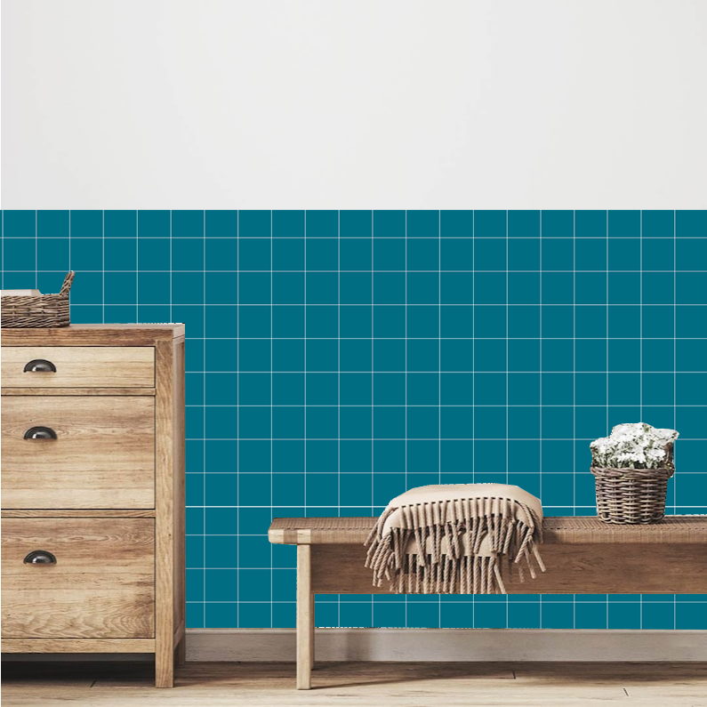 Decal giả gạch dán phòng tắm, dán bếp chống thấm nước - Decal gạch bông - HN Decor