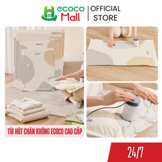 Túi hút chân không ECOCO đựng quần áo, chăn màn siêu dai thế hệ mới, KÈM BƠM ĐIỆN chống ồn, tiết kiệm không gian