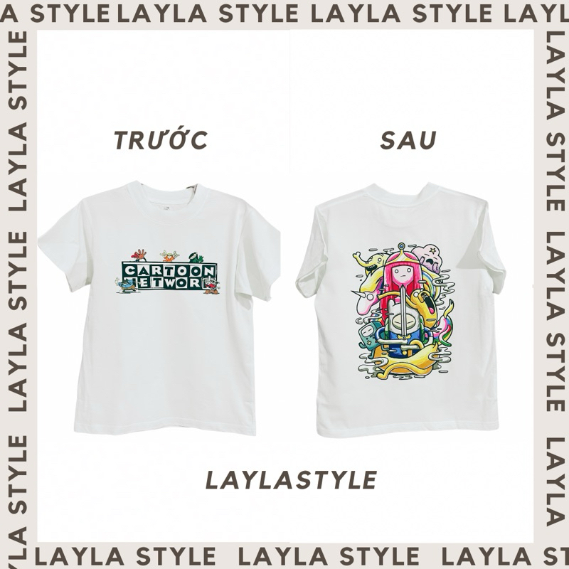 [ẢNH THẬT] ÁO THUN ADVENTURE TIME CARTOON NETWORK HOẠT HÌNH LAYLASTYLE CUỘC PHIÊU LƯU CỦA FINN VÀ JA