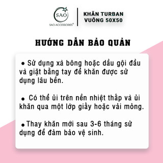 Khăn Turban Đa Năng 50x50 – Khăn Vuông Cài Tóc, Mix Túi, Quàng Cổ – Style Nữ Tính & Sành Điệu (KTBV-L2)