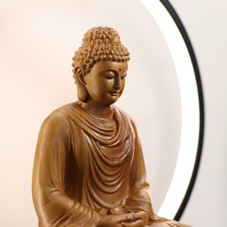 Tượng Phật Thích Ca Mâu Ni Vạn Phúc – Làm Từ  Gỗ Bách Xanh Decor Phòng Khách, Phòng Thờ, Góc Tu Tập