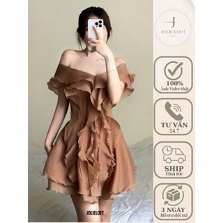 Váy nữ đi chơi dự tiệc du lịch thiết kế Luv Dress JOLIE LOFT, đầm dáng ngắn thanh lịch đi chơi đi tiệc mùa hè