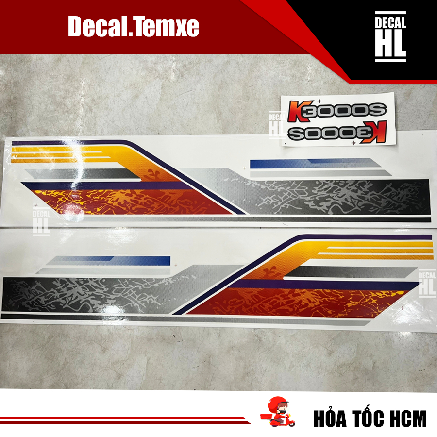 Bộ tem dán xe tải Kia K3000s. Tem dán cửa xe tải Kia Trường Hải K3000s