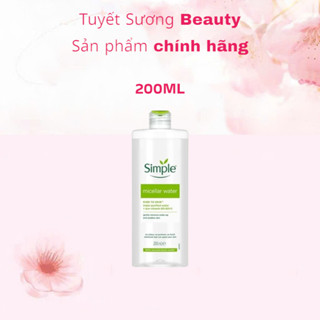 Nước tẩy trang Simple Micellar làm sạch trang điểm vượt trội và cấp ẩm tức thì cho da 200ml